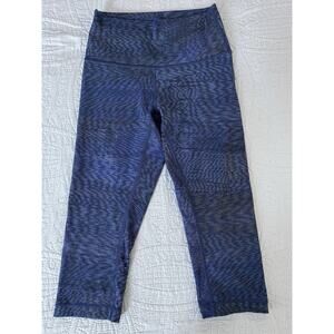 Lululemon Athletica Sz 4 Blue Heathered Align Hirise Luxtreme Cropped Leggings